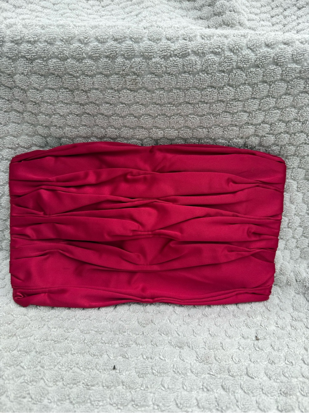 Express Red Cosmetic Pouch with Zebra Lining - Picture 2 of 3